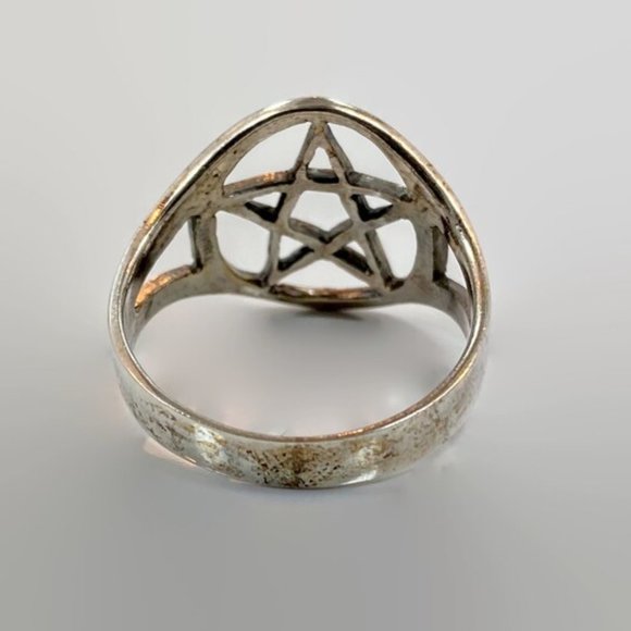 Star Ring, Sterling Silver, Vintage Ring, Size 7 - Picture 4 of 5